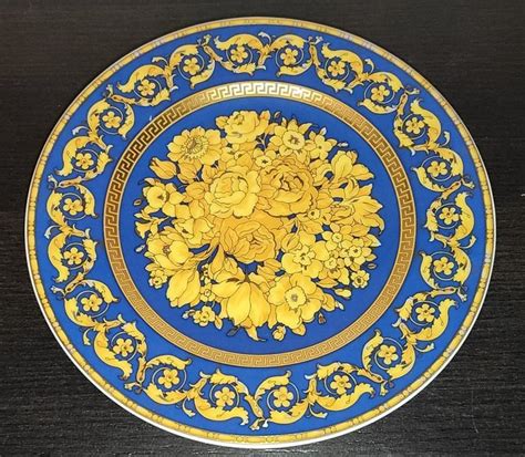 rosenthal versace floralia blue 22 cm|Rosenthal Versace Floralia Blue Teller 22 cm 25 Jahre Versace .